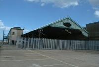 This is the Victorian era trainshed as it was in 2002. Boats used to align themselves against the docking buildings on the left, from where the passengers disembarked.
